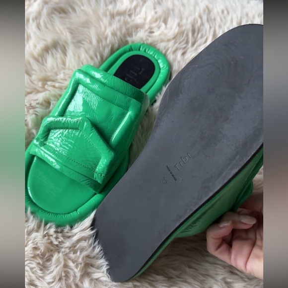 Tibi Beryen Naplack Sandal/ Slides, Sz 37 - Picture 8 of 8